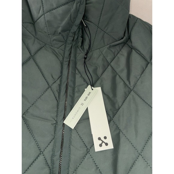 WE-AR4 Reversible Burb Coat L Dark Military Green Limonta Quilted Insulated NEW - Picture 10 of 13